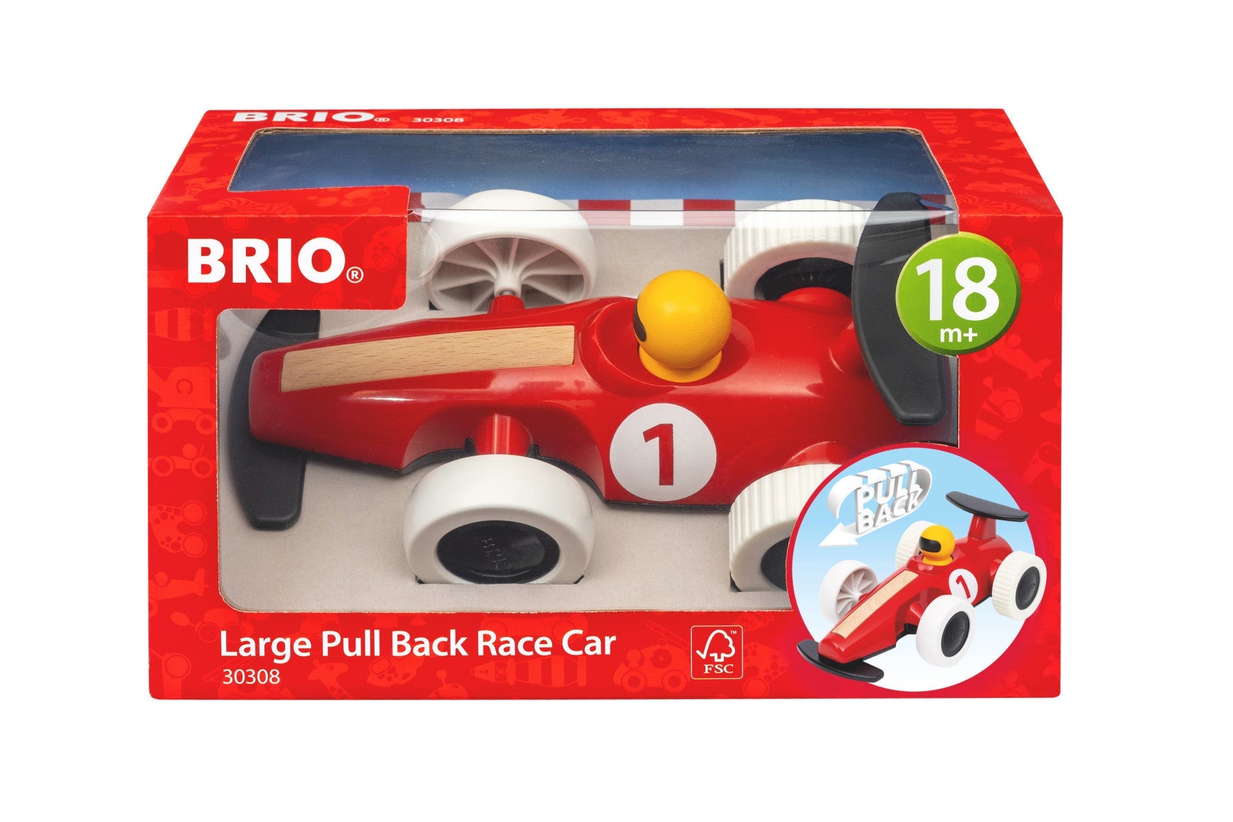 Leke Brio Large Pull Back Race Car