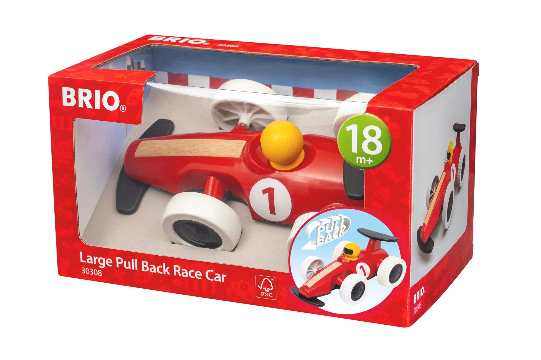 Leke Brio Large Pull Back Race Car