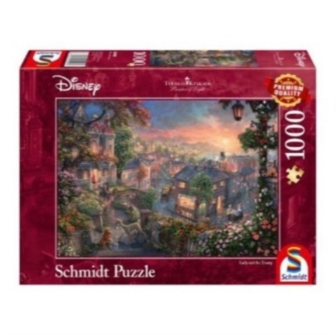 Puslespill Schmidt 1000 Kinkade Lady And The Tramp