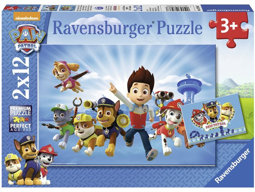 Puslespill 2X12 Paw Patrol Ravensburger