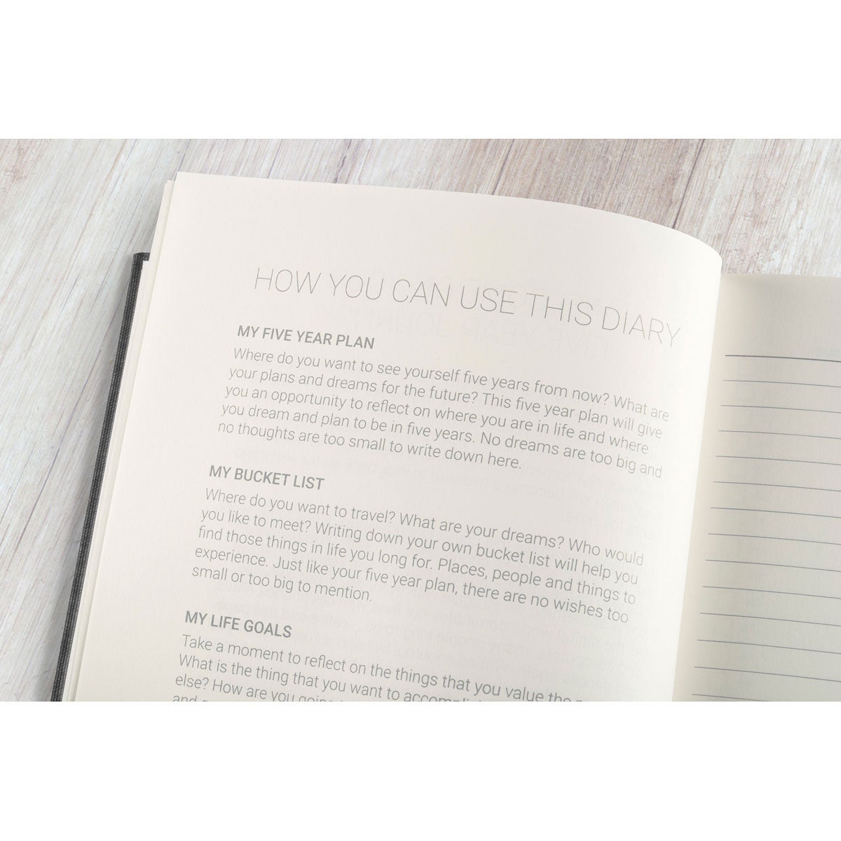 Dagbok Five Year Diary A5 Transparent black