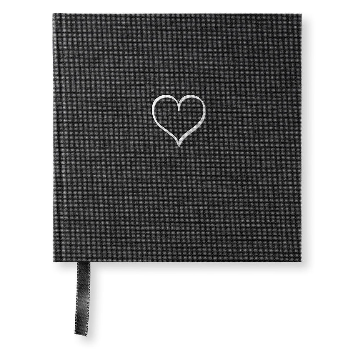 Journal Heart Transparent black