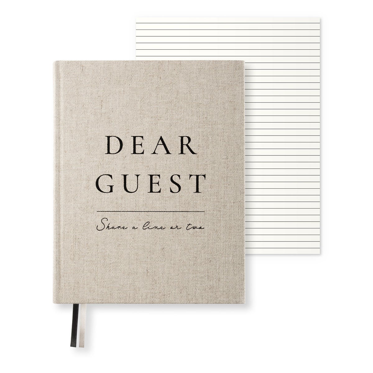 Guest Book Rough Linen L