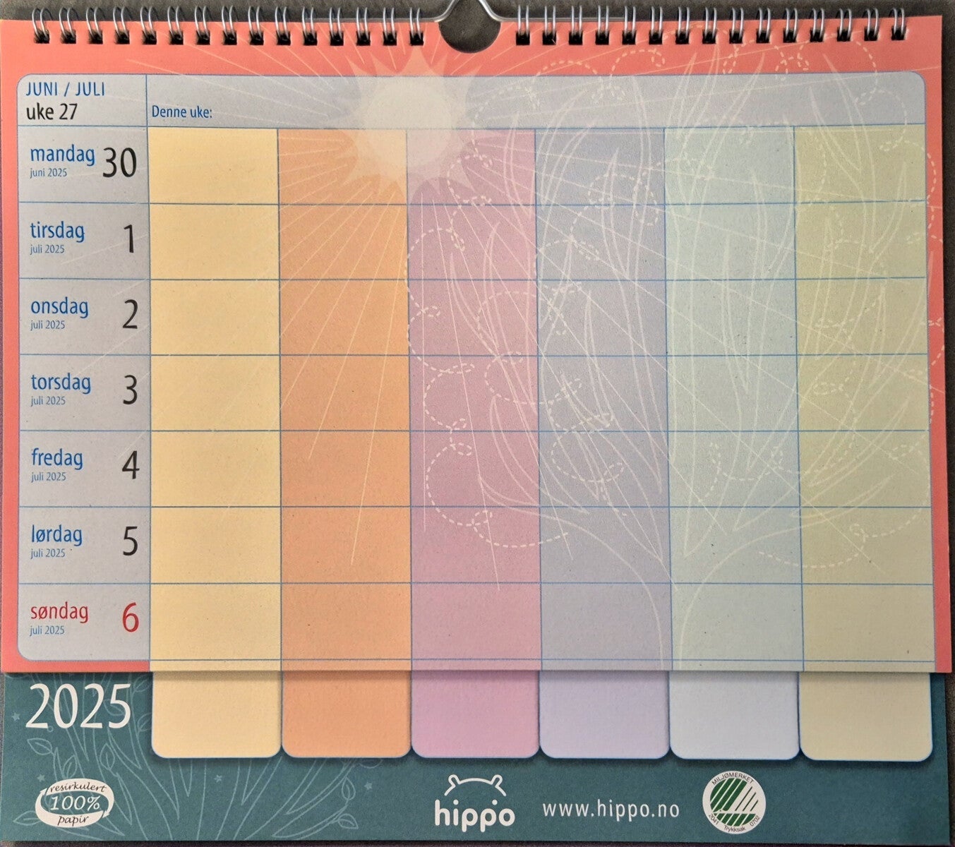 Kalender Ukeplanlegger 2025/2026