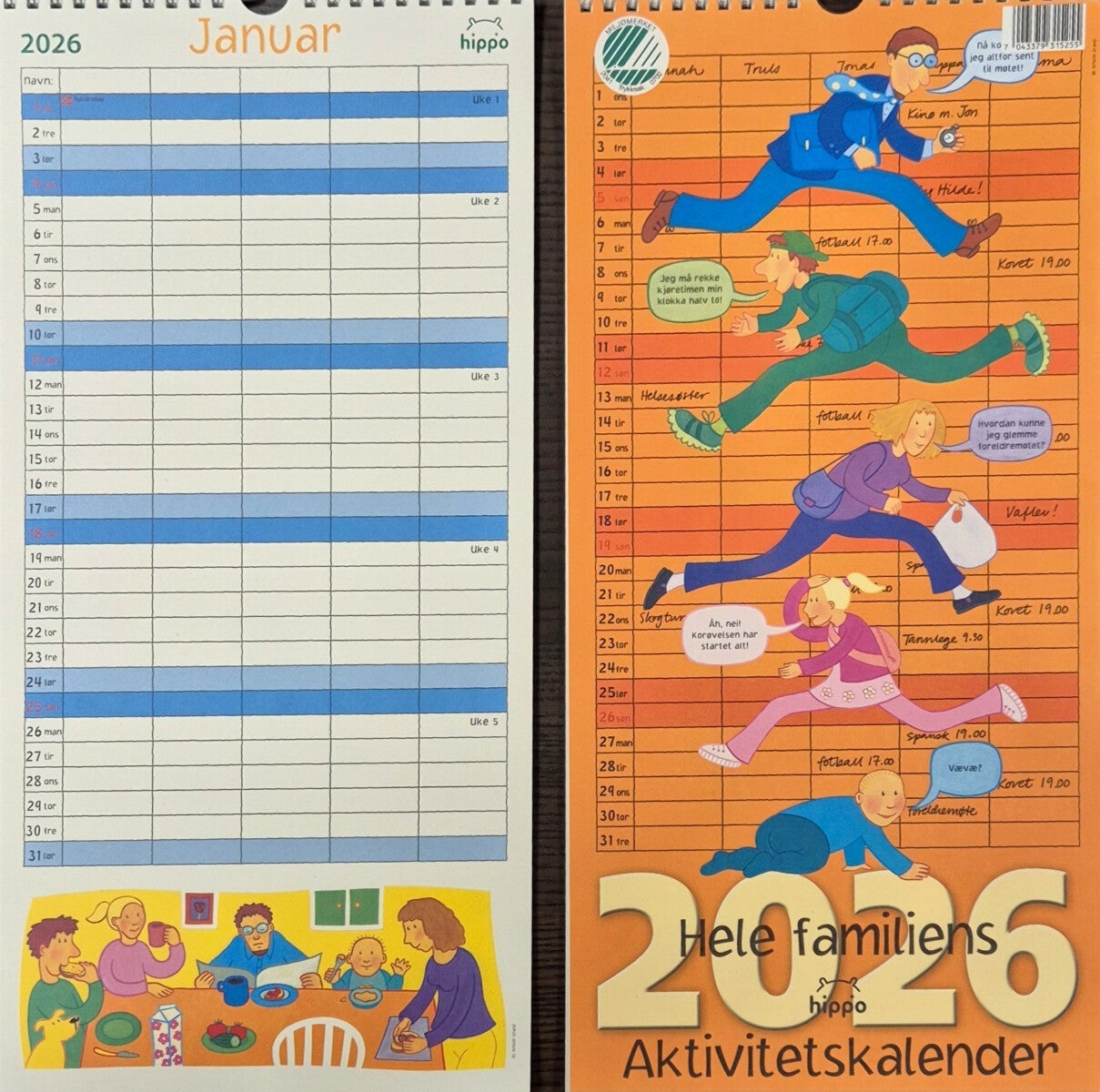 Kalender Aktivitetskalender 2026