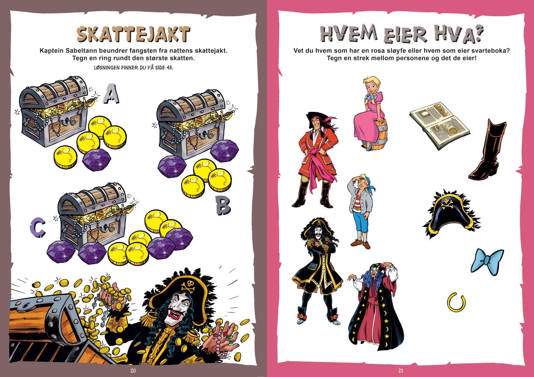 Kaptein Sabeltann, Aktivitetsbok Med Kli