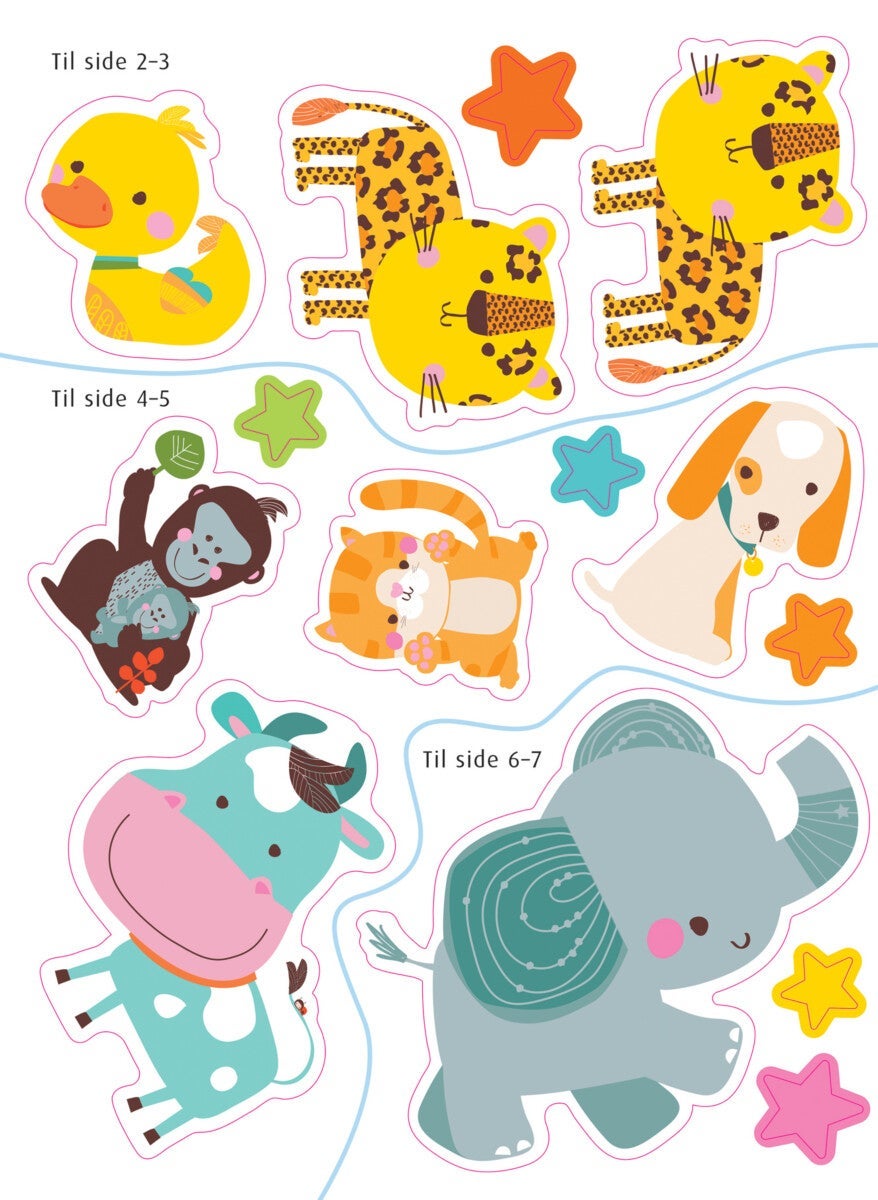 Aktivitetsbok Dyreunger m/klistremerker