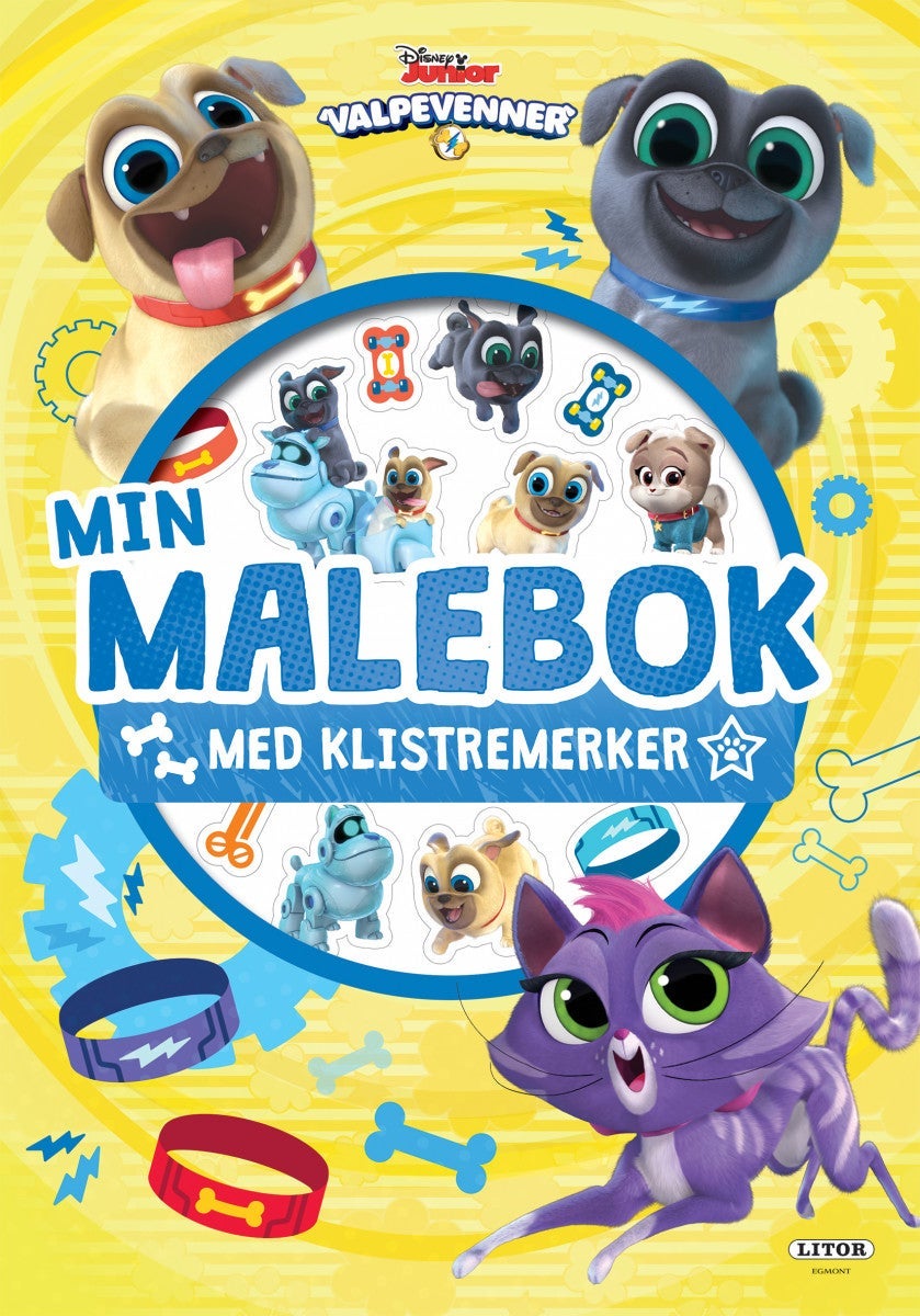 Malebok WD Valpevenner Med Klistremerker