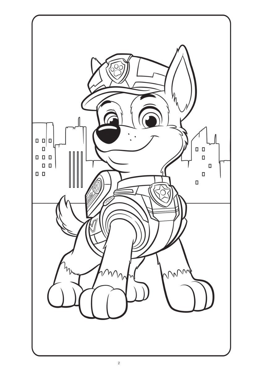 Malebok Paw Patrol m/klistremerker blå