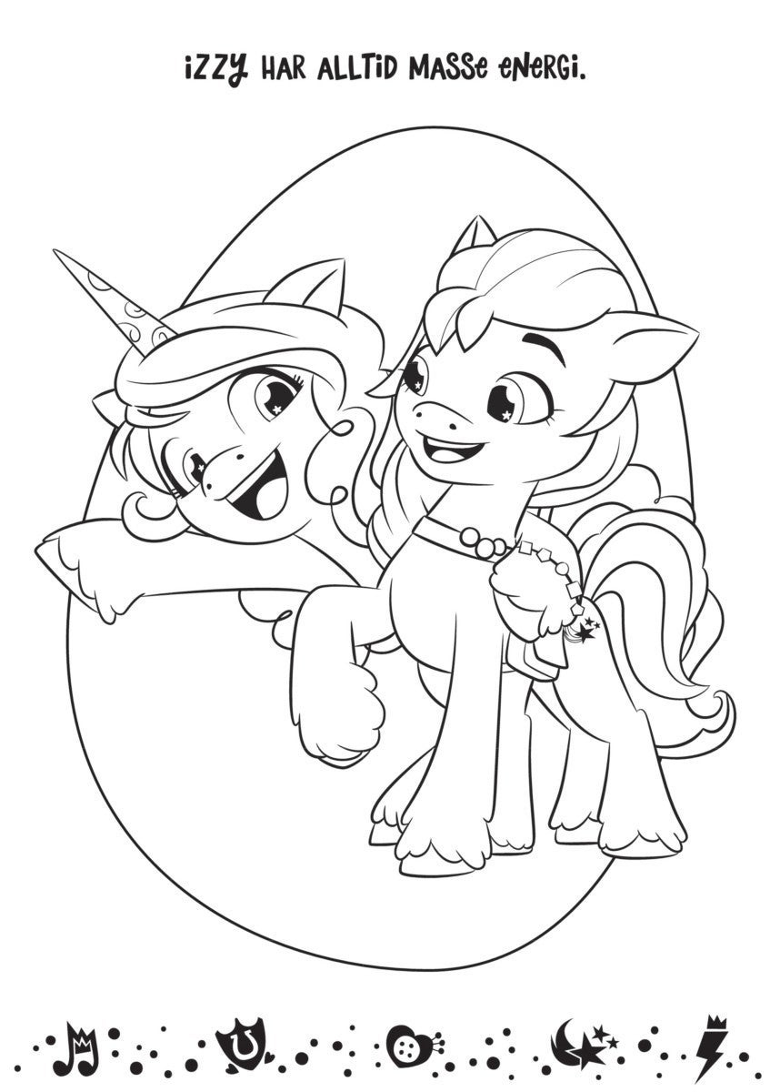 Malebok My Little Pony Med Klistremerker