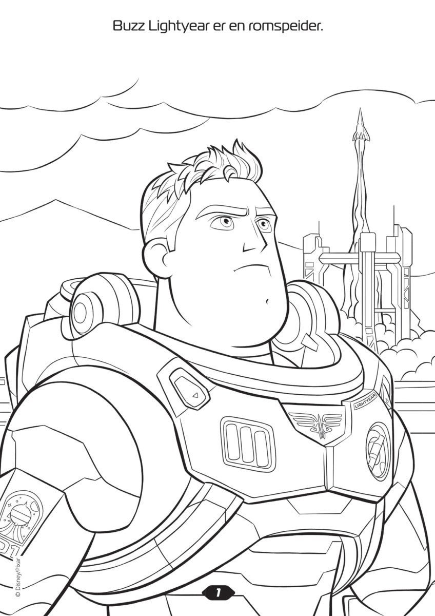 Malebok WD Lightyear Med Klistremerker