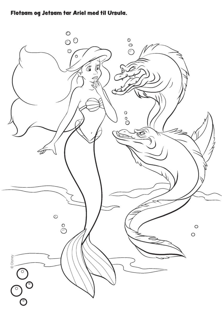 Malebok Disney Under Vann Med Klistremerker