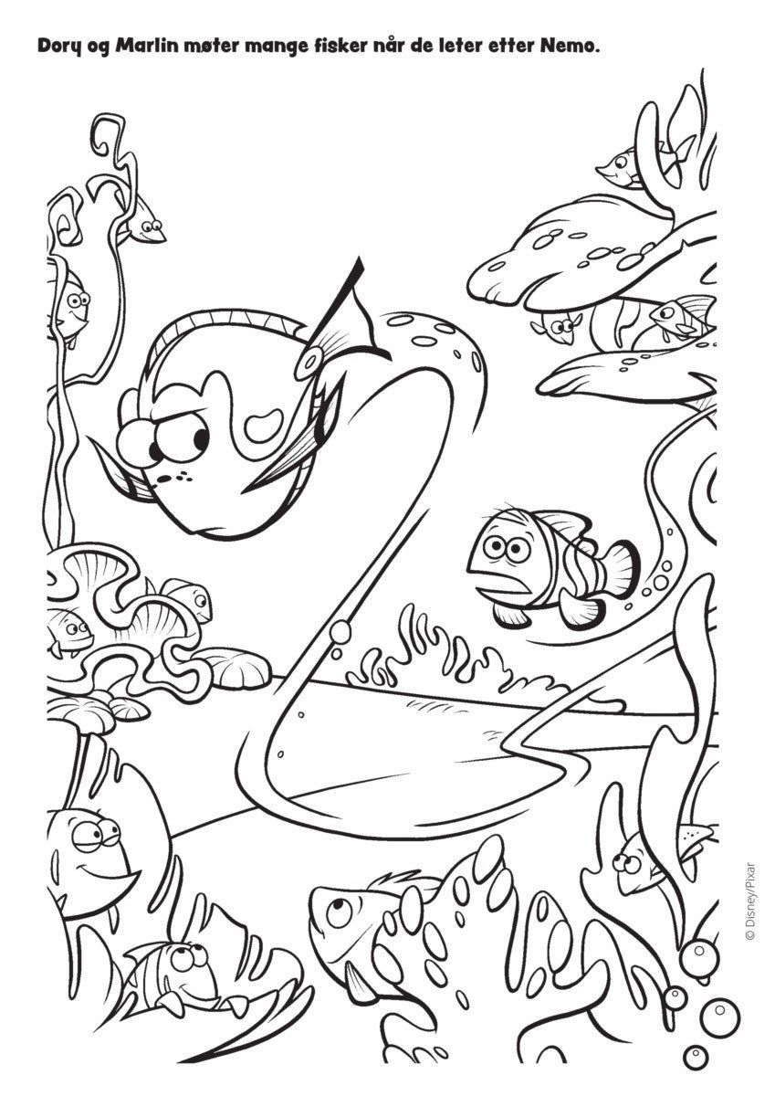 Malebok Disney Under Vann Med Klistremerker