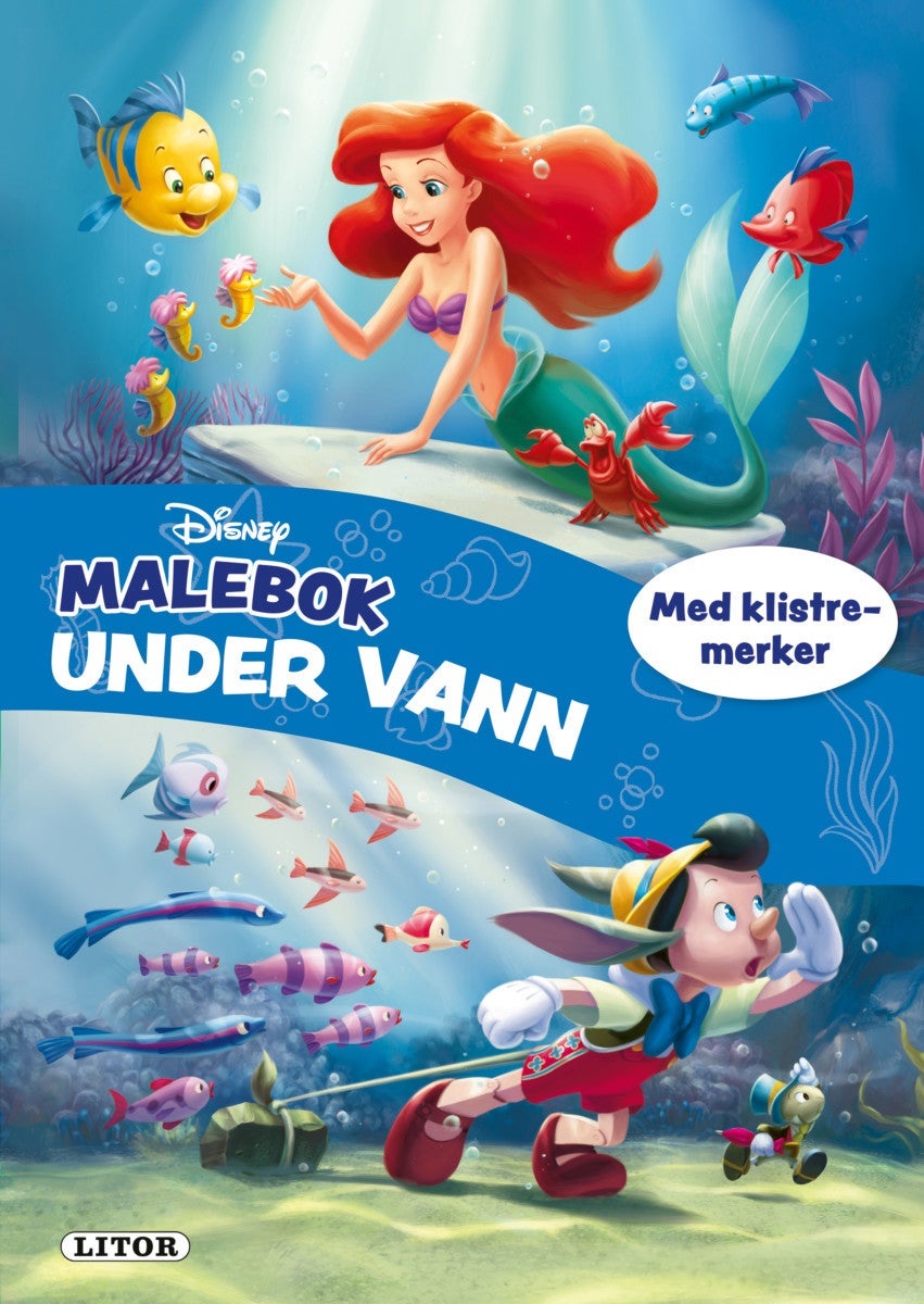 Malebok Disney Under Vann Med Klistremerker