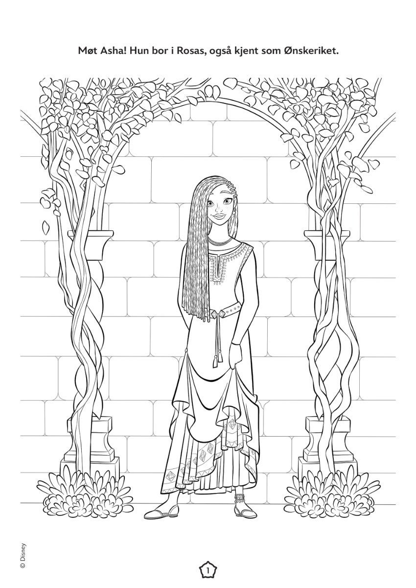 Malebok Ønske m/klistremerker