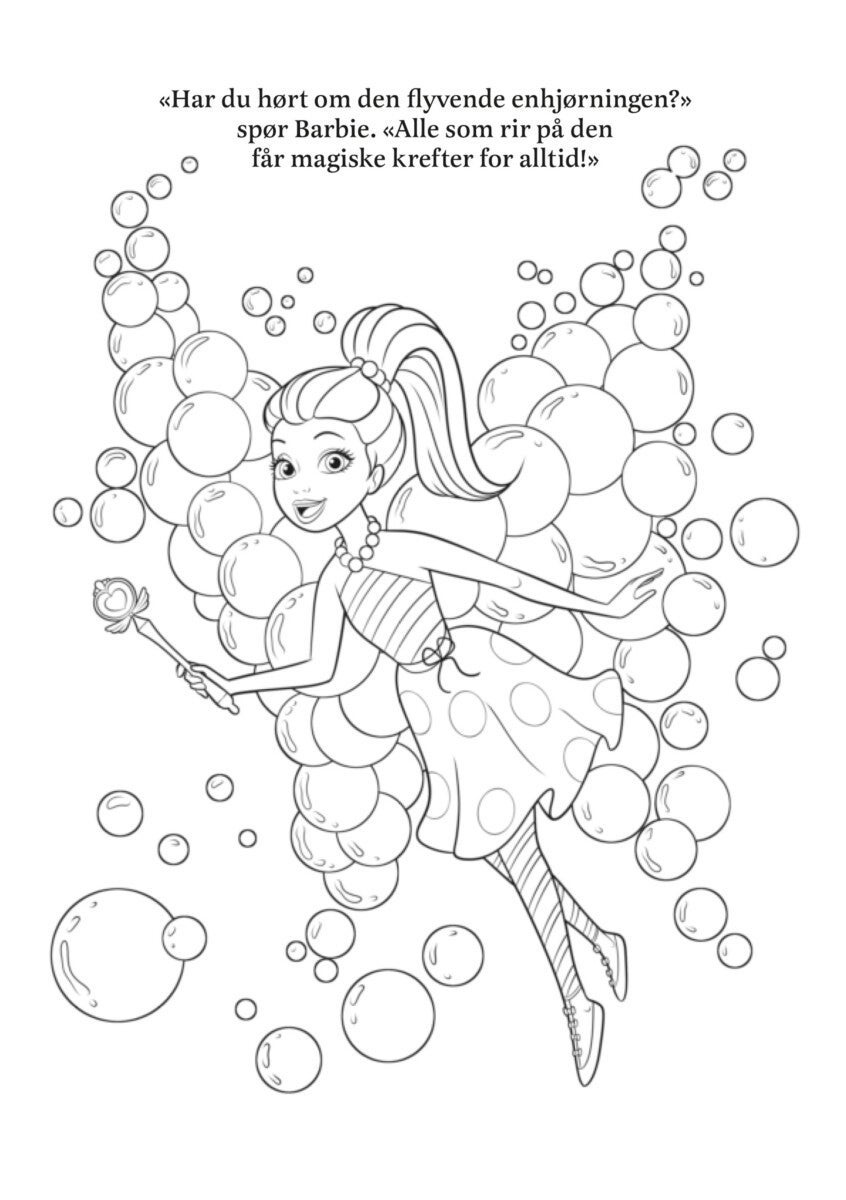 Malebok Barbie Dreamtopia m/klistremerker