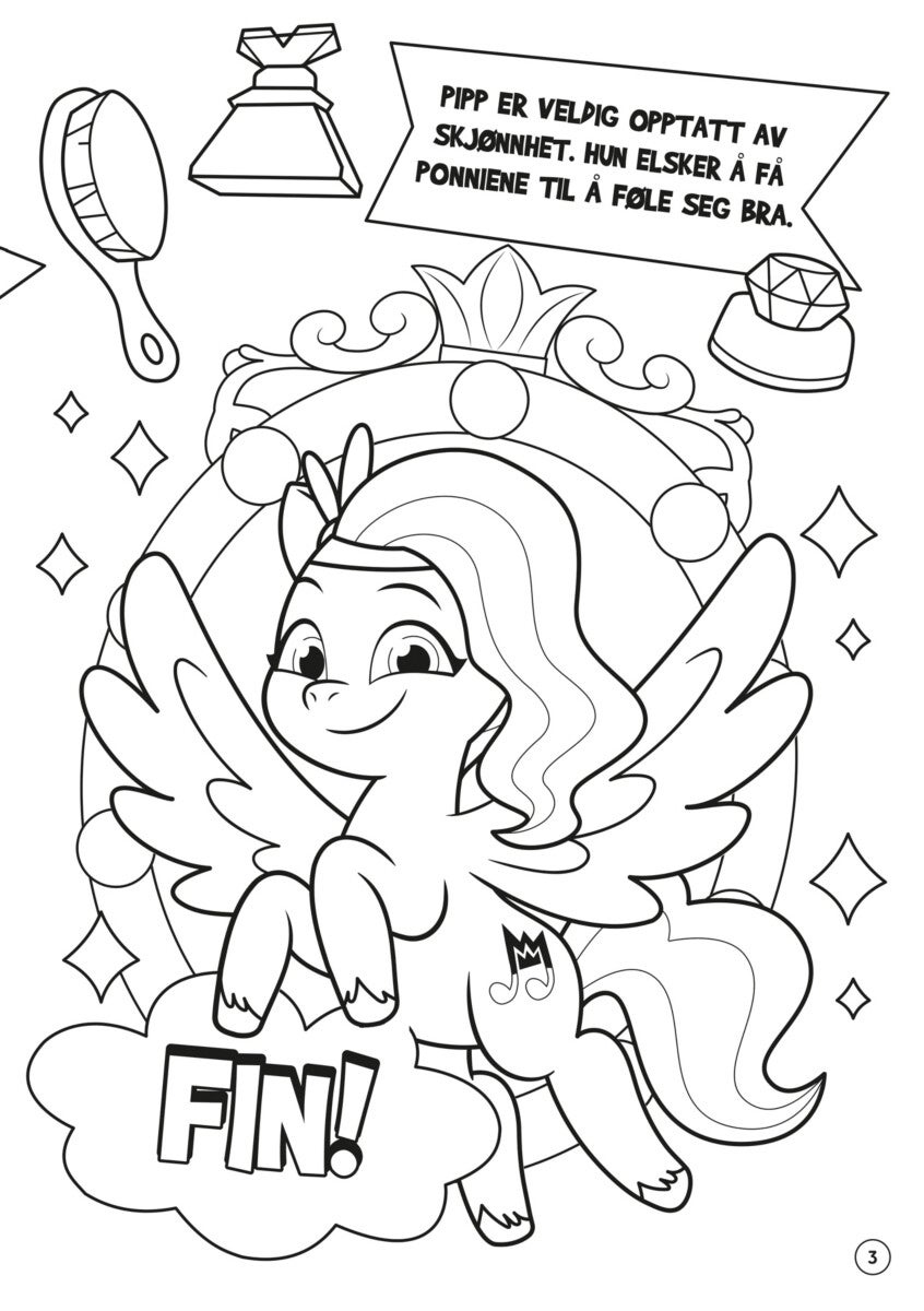 Malebok My Little Pony m/klistremerker