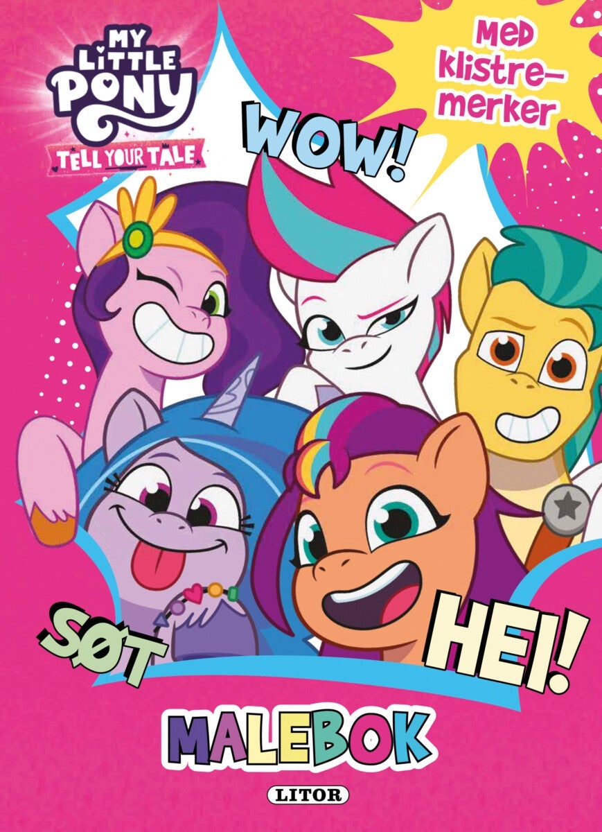 Malebok My Little Pony m/klistremerker
