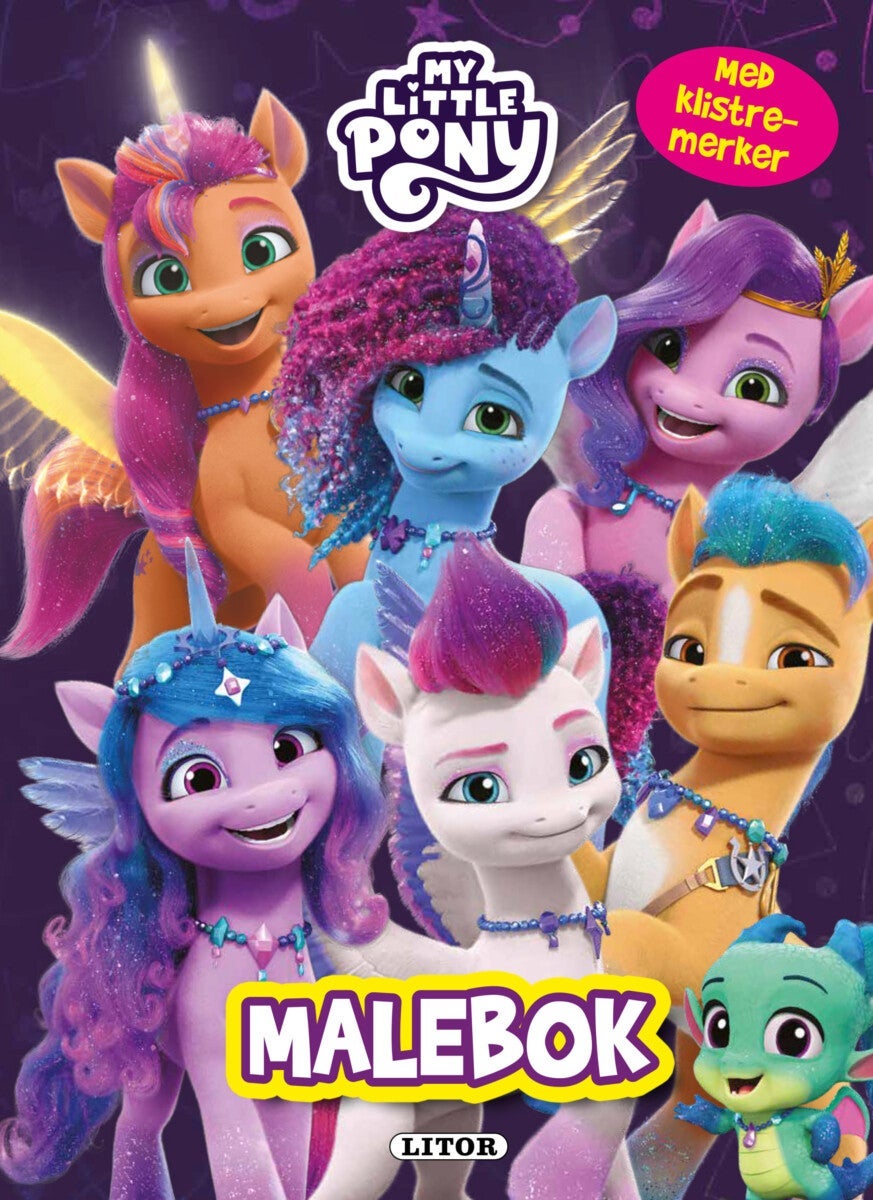 Malebok My Little Pony Med Klistremerker