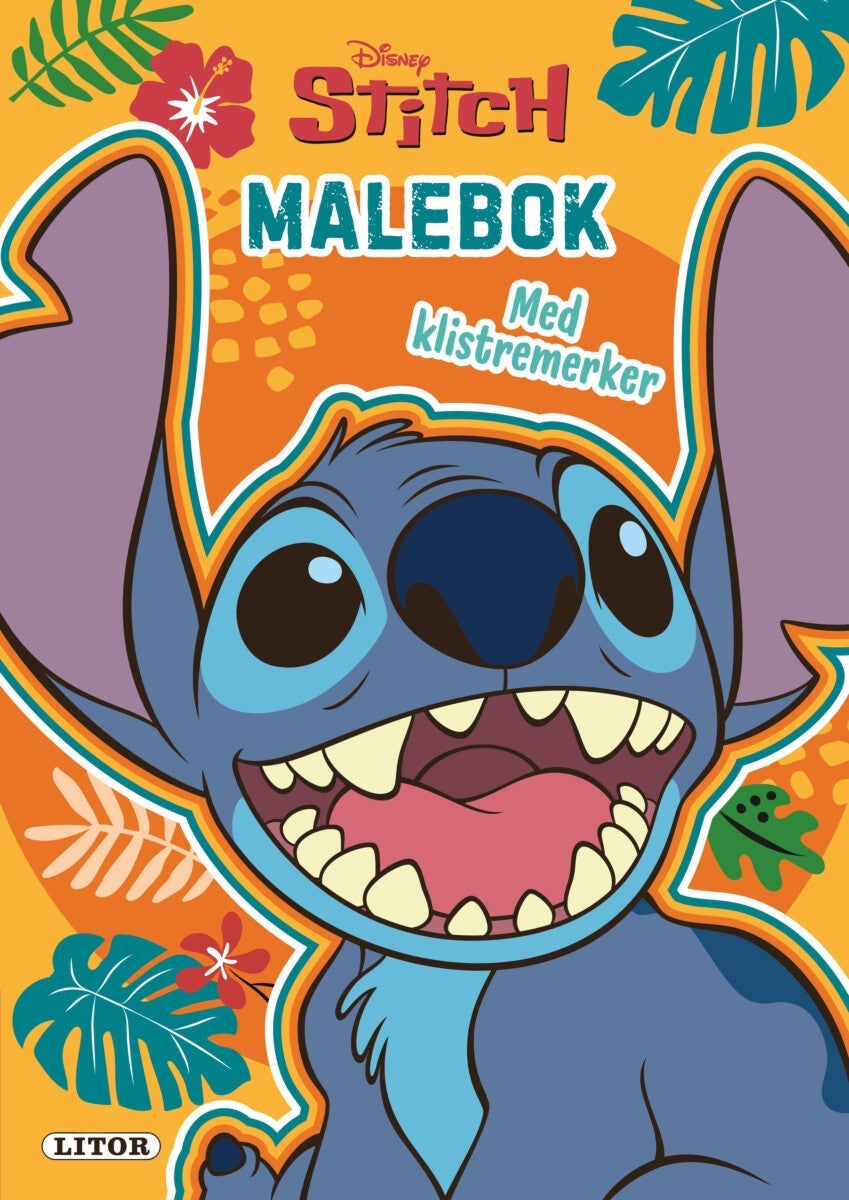 Malebok WD Stitch m/klistremerker
