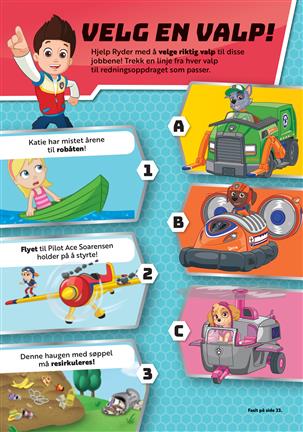 Aktivitetsbok Paw Patrol m/klistremerker