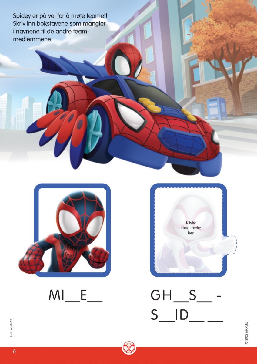 Aktivitetsbok Marvel Spidey Med Klistremerker