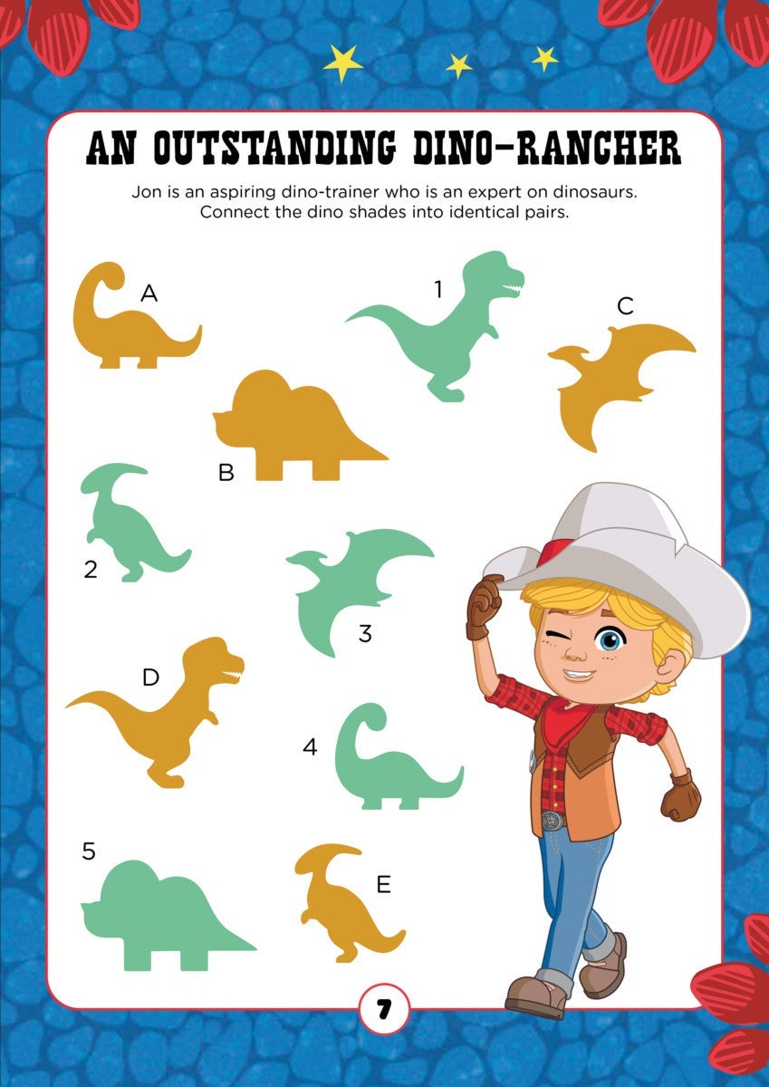 Aktivitetsbok Dino ranch med klistremerker