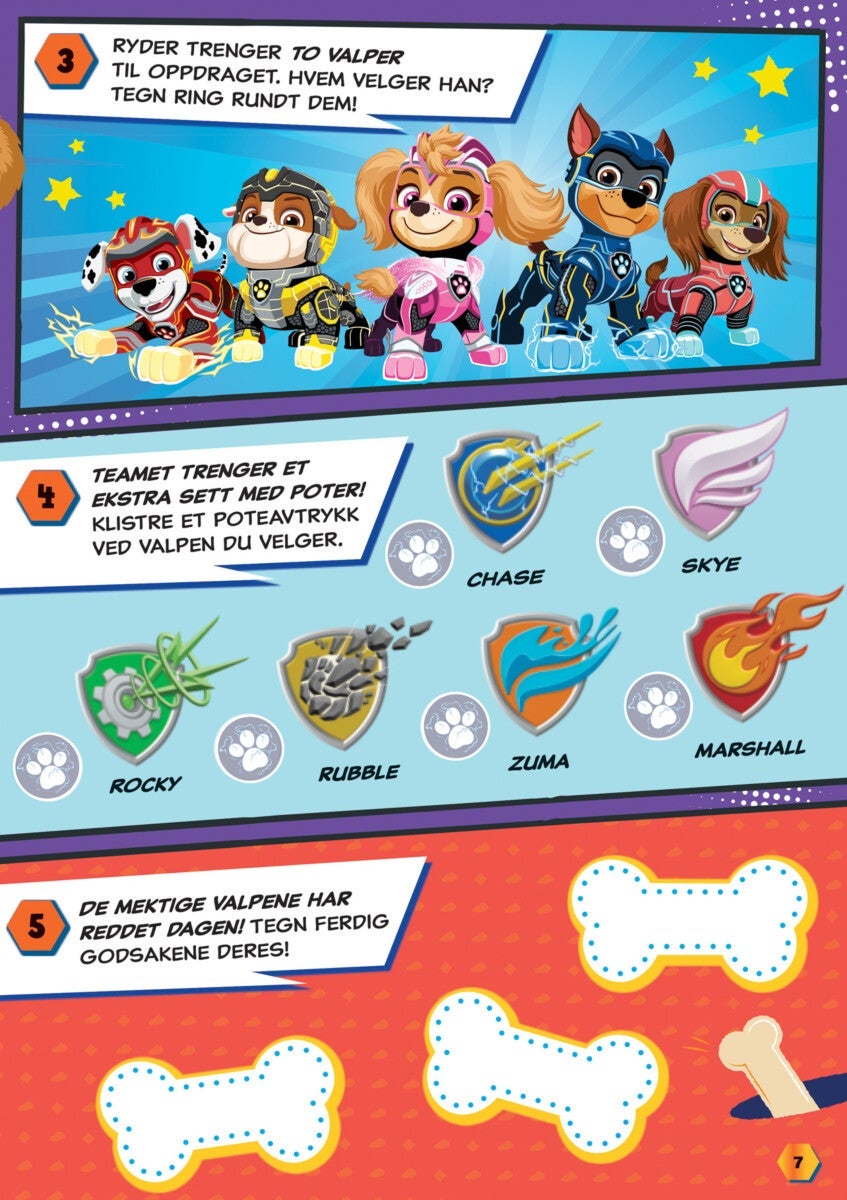 Aktivitetsbok Paw Patrol m/klistremerker