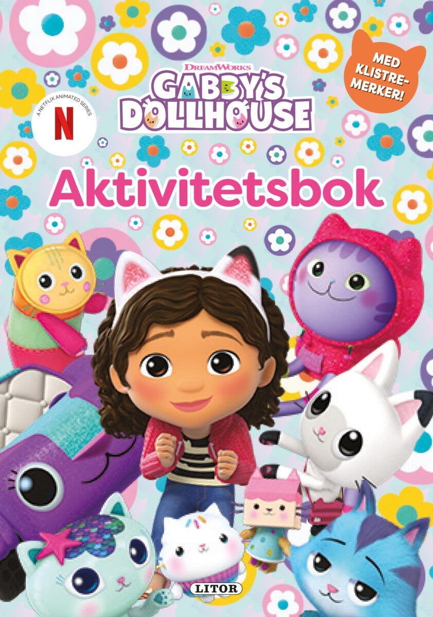 Aktivitetsbok Gabby's Dollhouse m/klistremerker