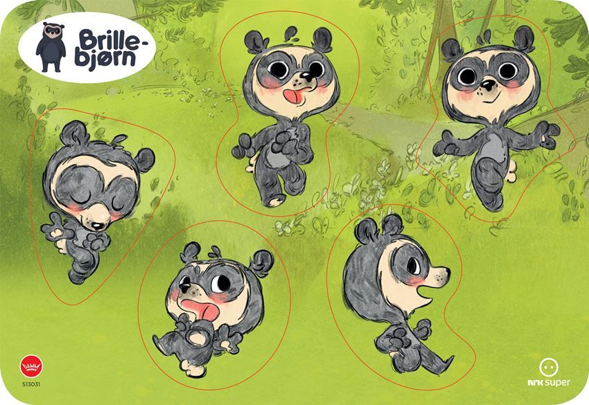 Knottepuslespill 5 Biter Brillebjørn