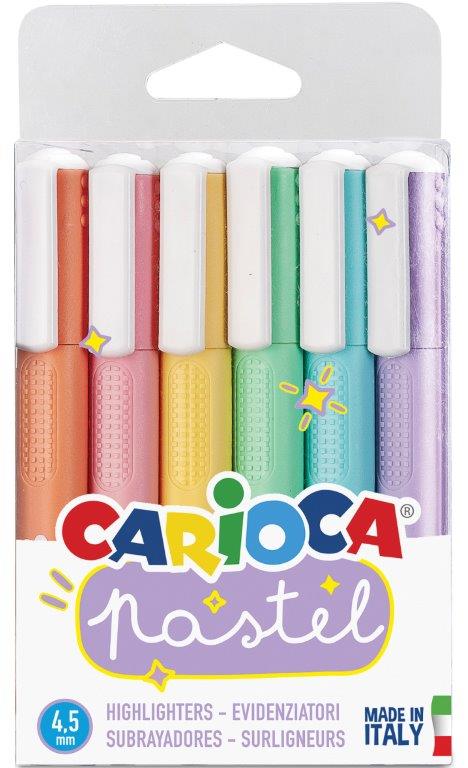 Merkepenn Pastell Carioca 6 Stk