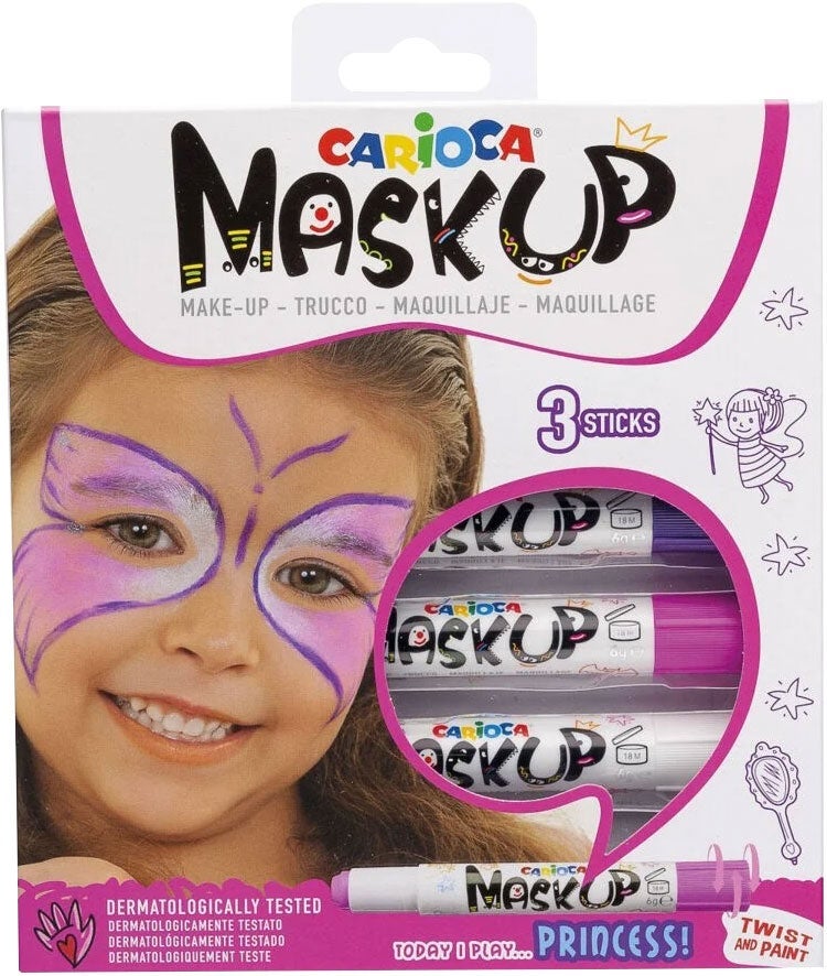 Hobby Ansiktsmaling Carioca Prinsesse 3 Stk