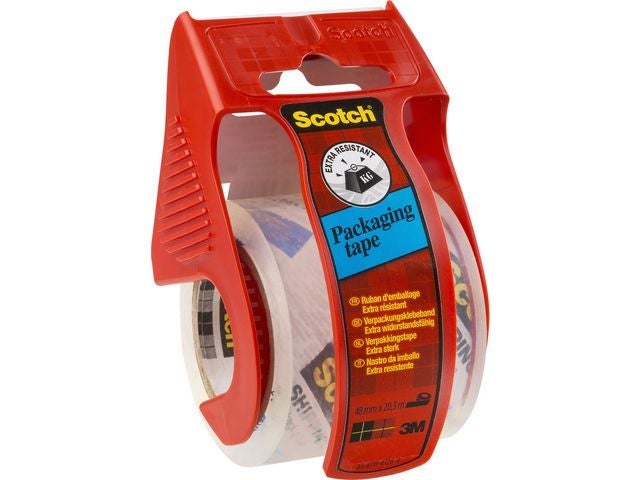 Pakketape Scotch 50mmx20m med disp. klar