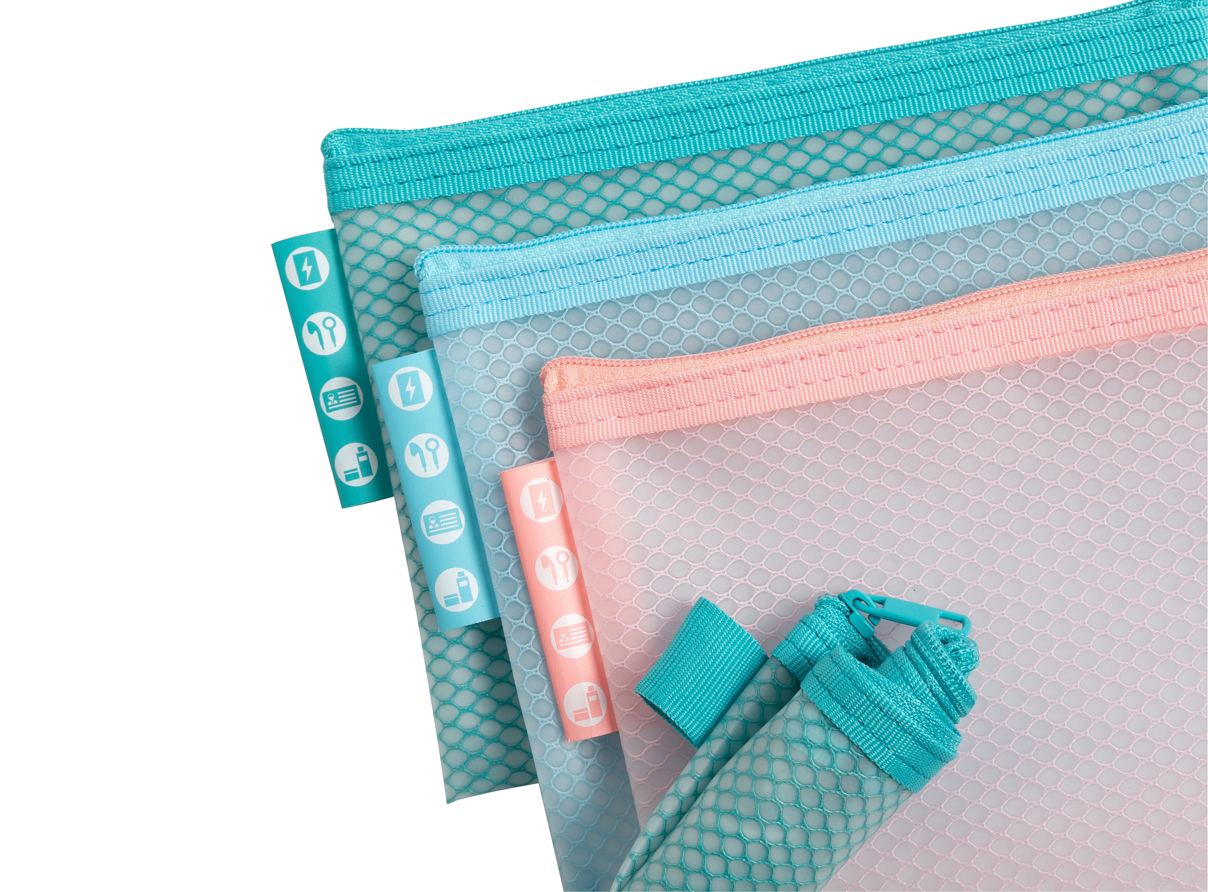 Oppbevaringslomme gl.lås A6 Pastell ass