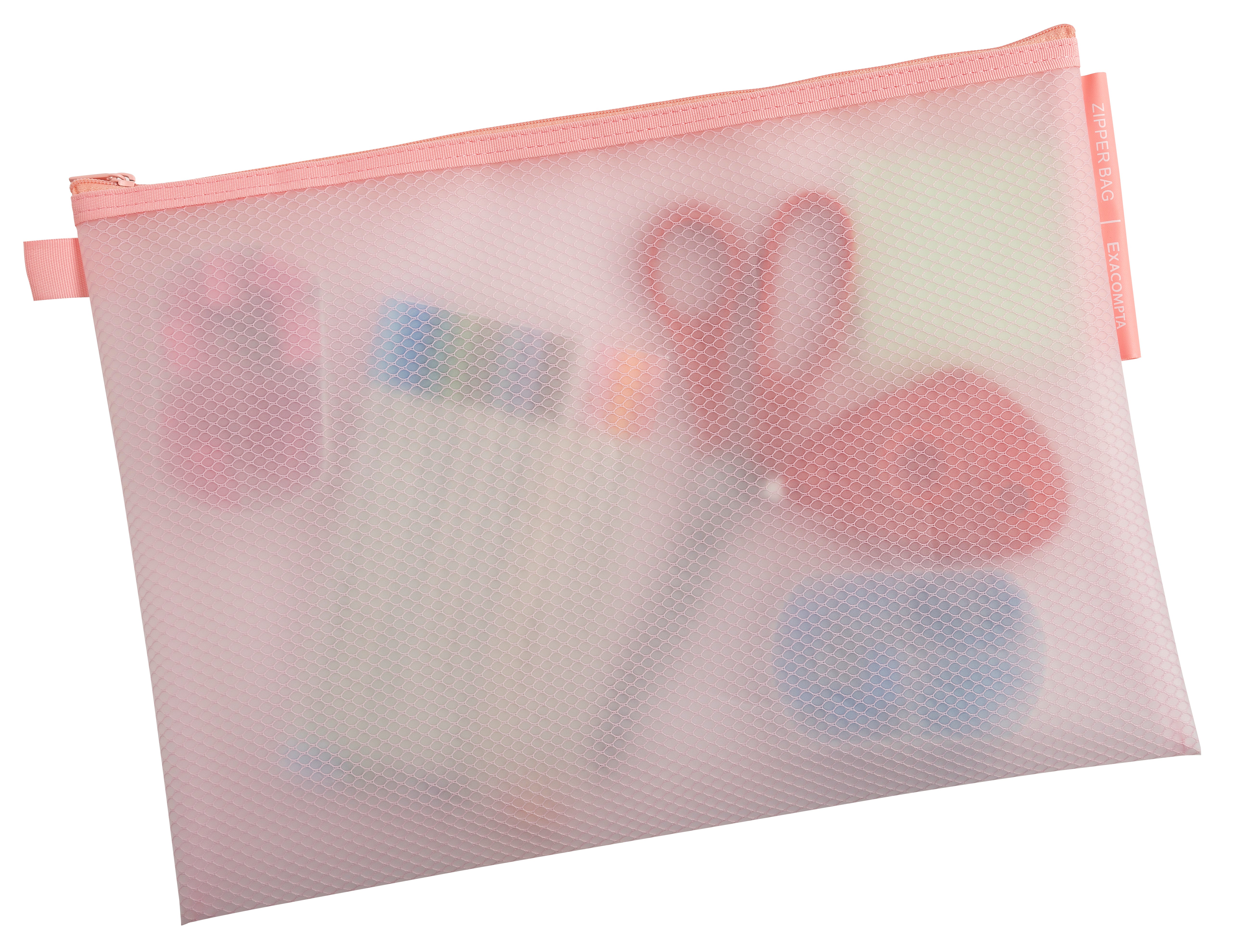 Oppbevaringslomme gl.lås A4 Pastell ass