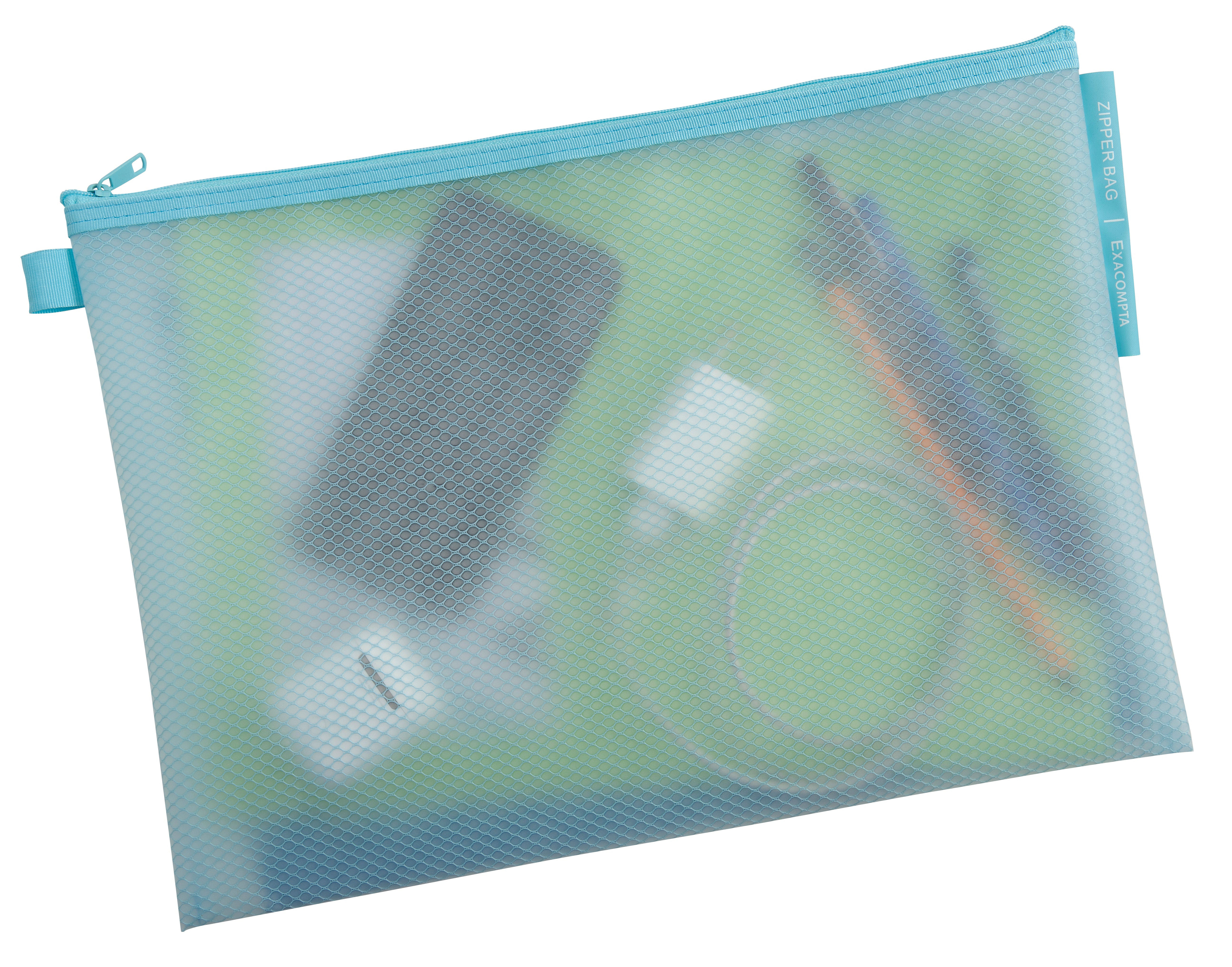 Oppbevaringslomme gl.lås A4 Pastell ass