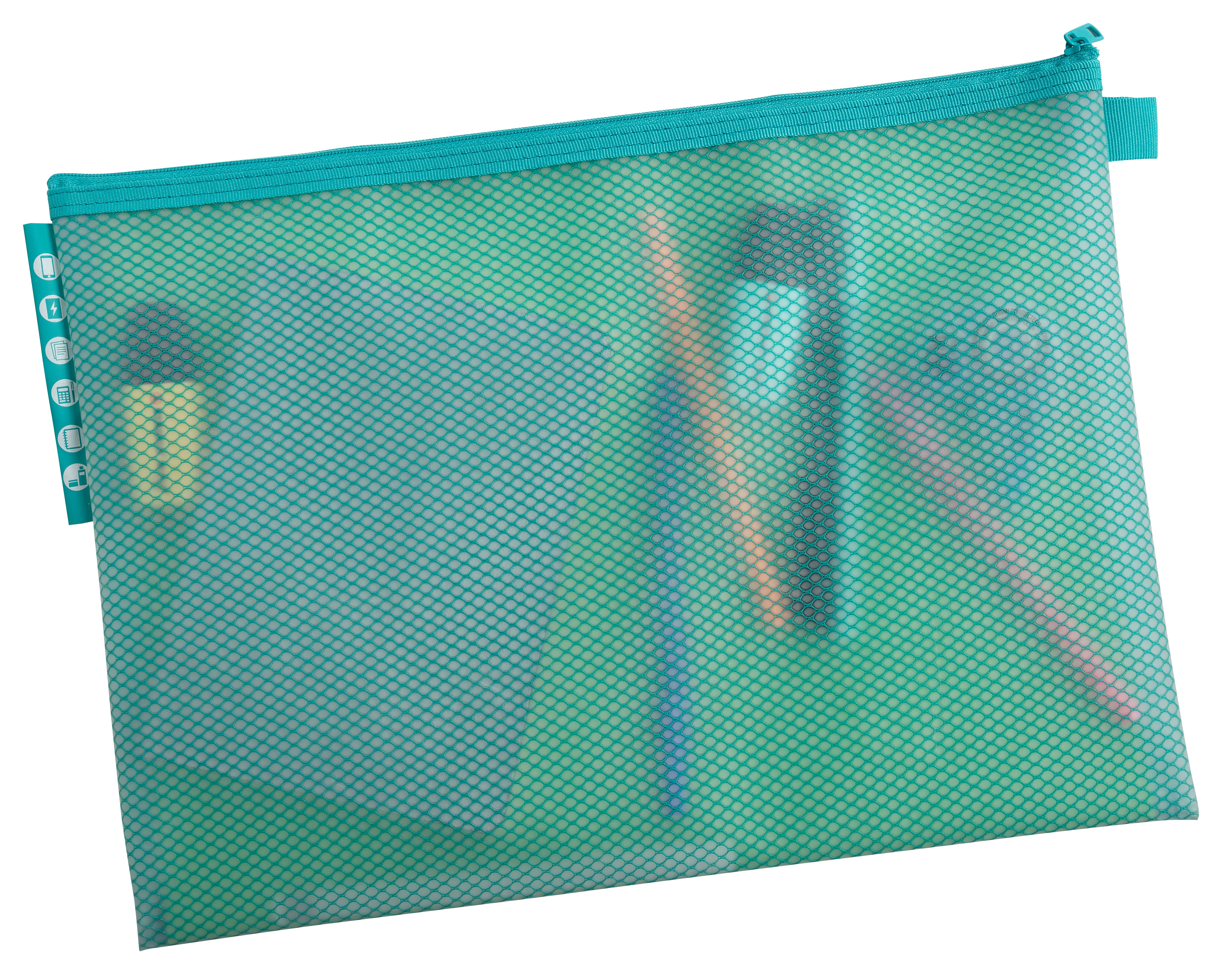 Oppbevaringslomme gl.lås A4 Pastell ass