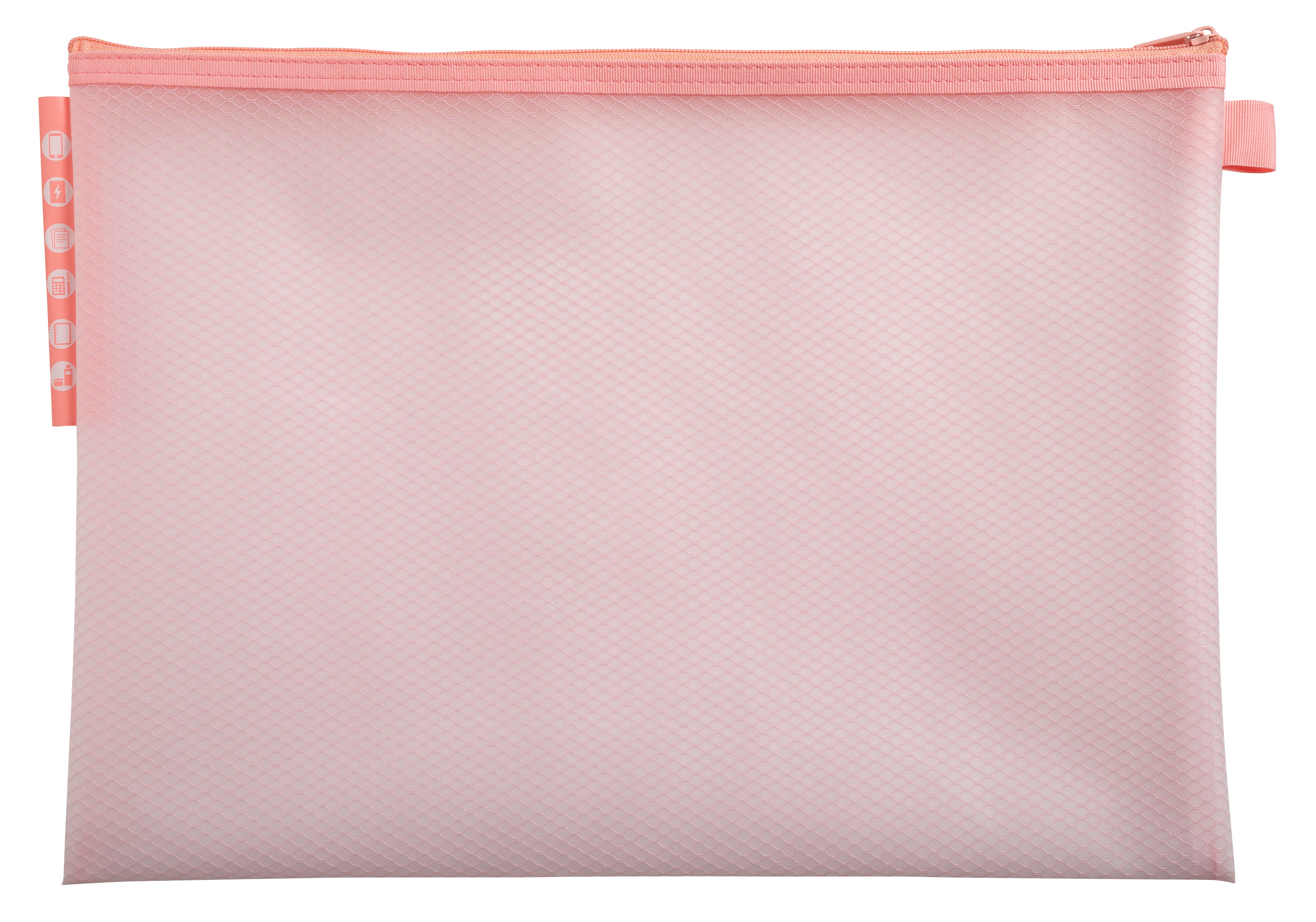 Oppbevaringslomme gl.lås A4 Pastell ass