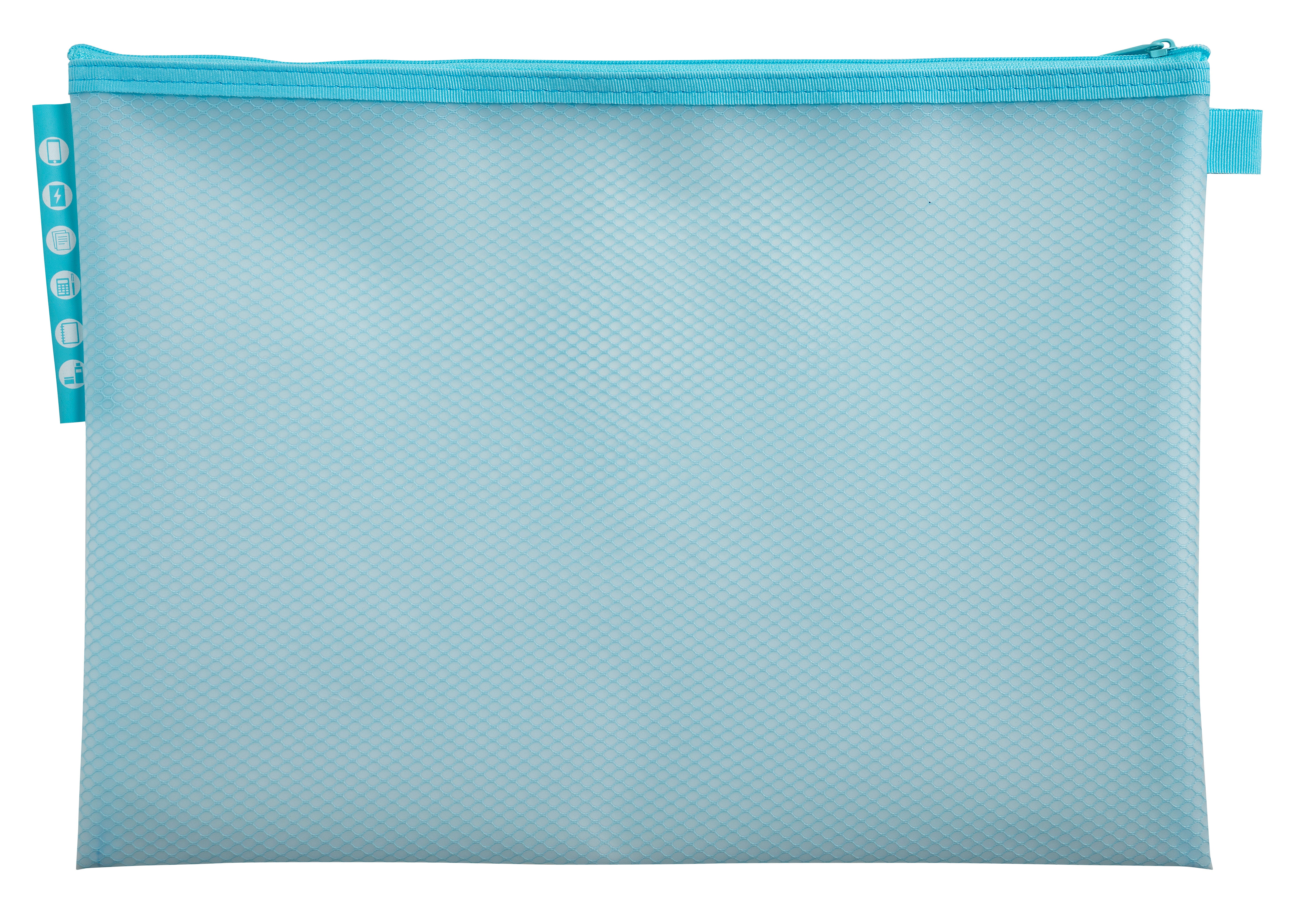 Oppbevaringslomme gl.lås A4 Pastell ass