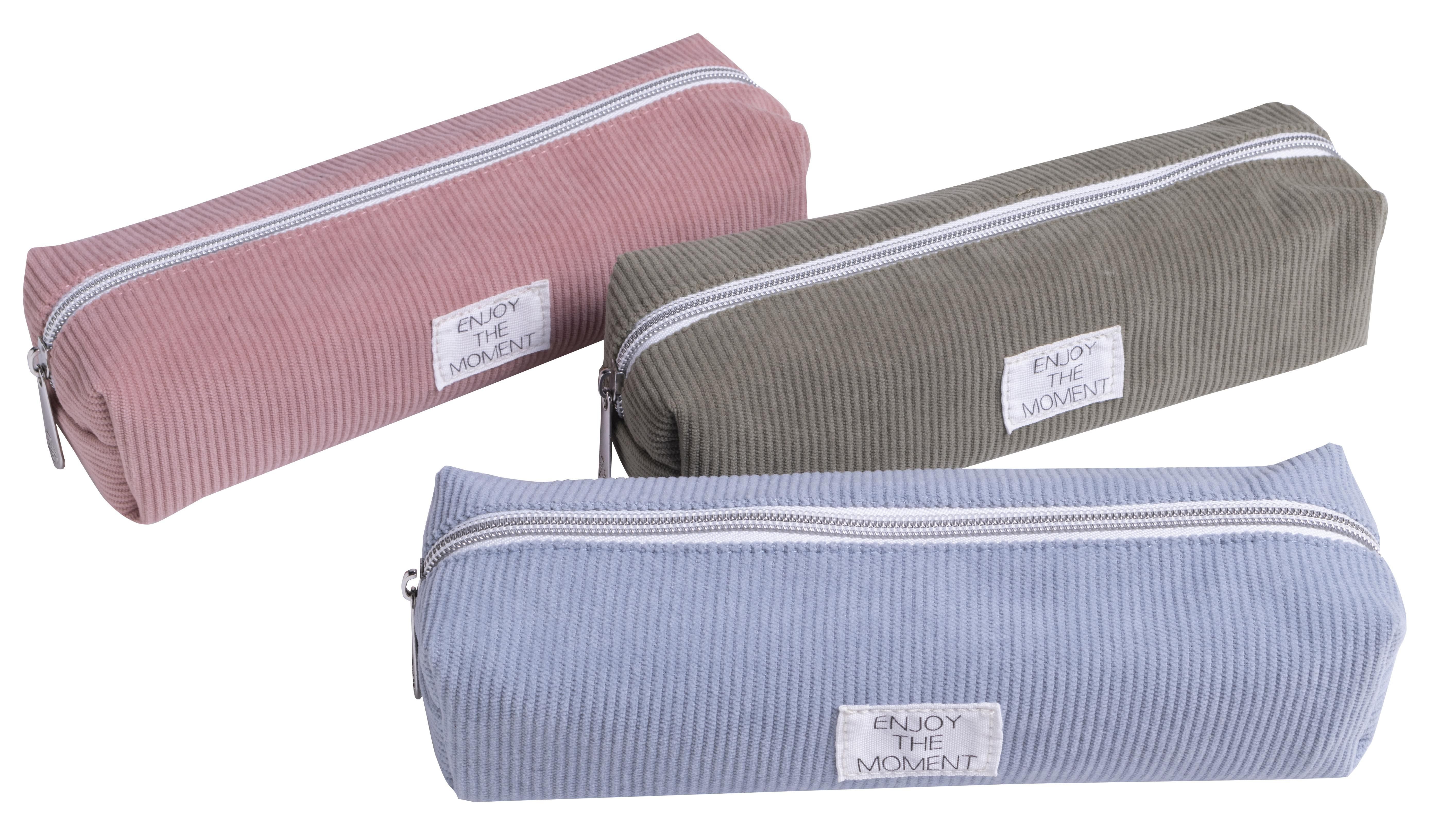 Pennal kordfløyel ass. farger