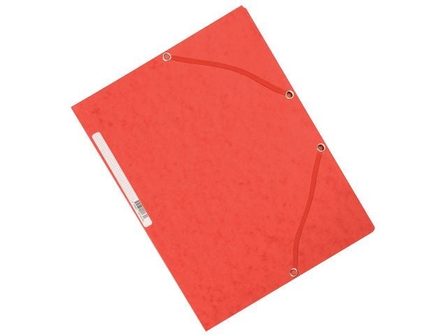 Strikkmappe Exacompta A4 3 kl 355g Rød