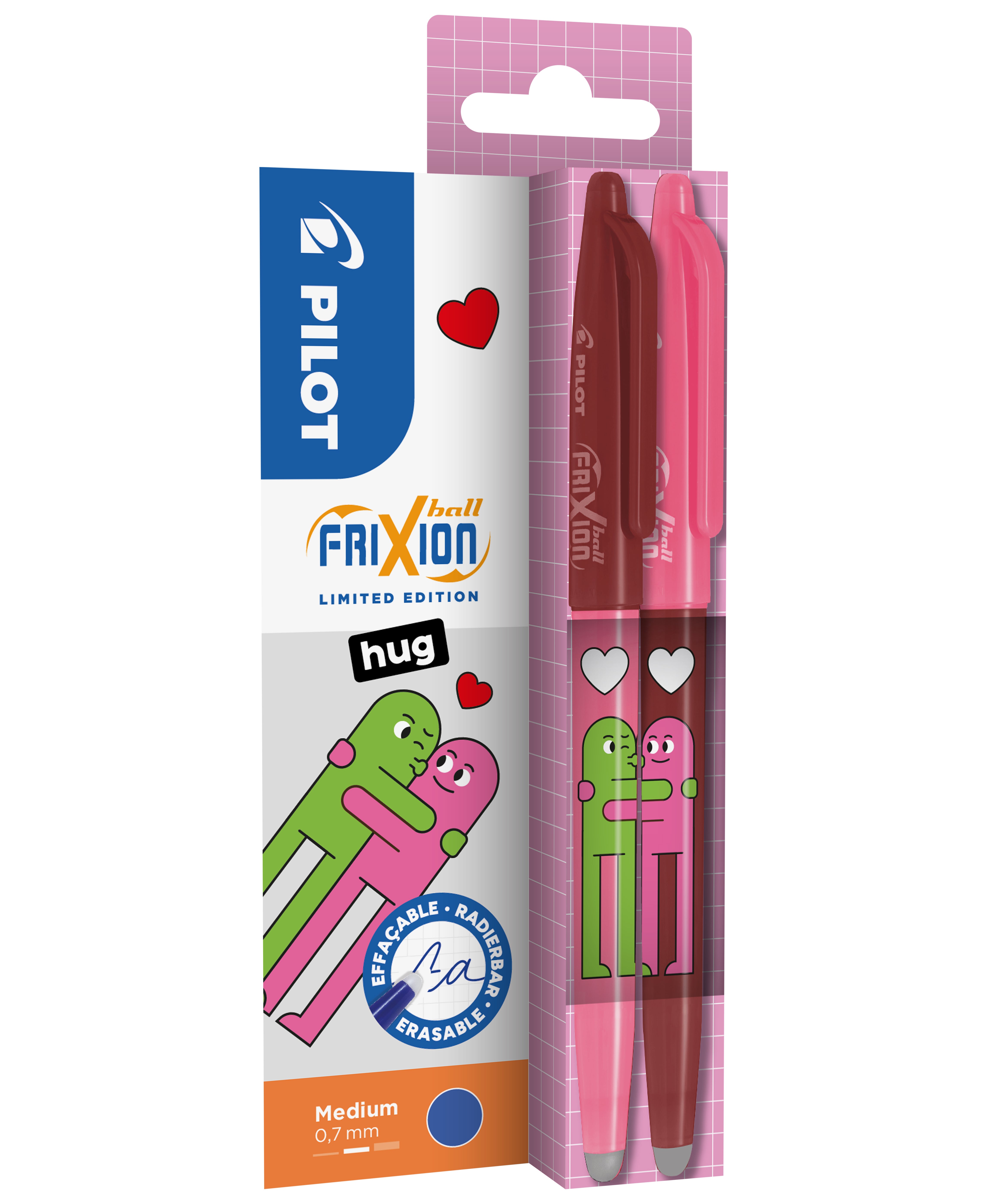 Geleroller Pilot Frixion Hug hearts (2)