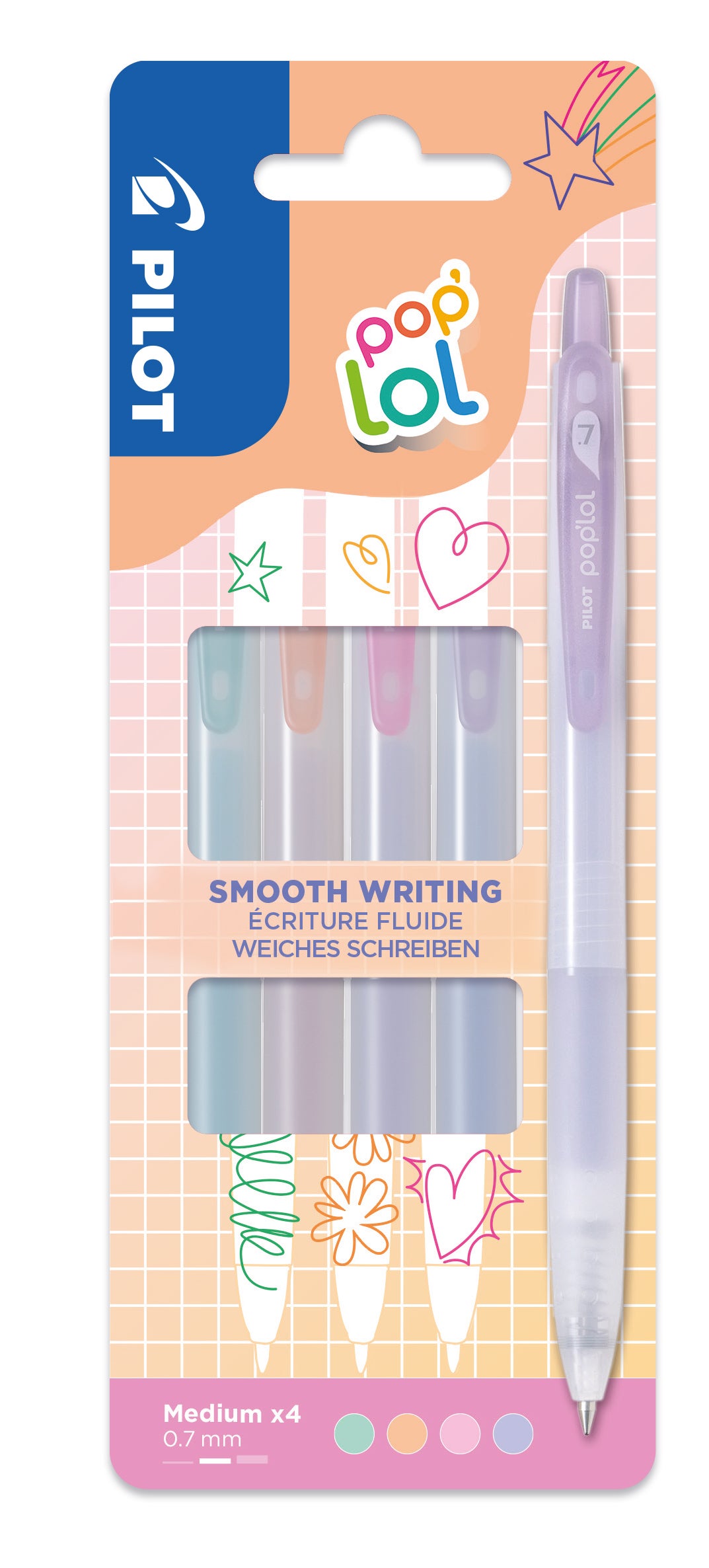 Geleroller Pilot Pop lol 0,7 pastell (4)