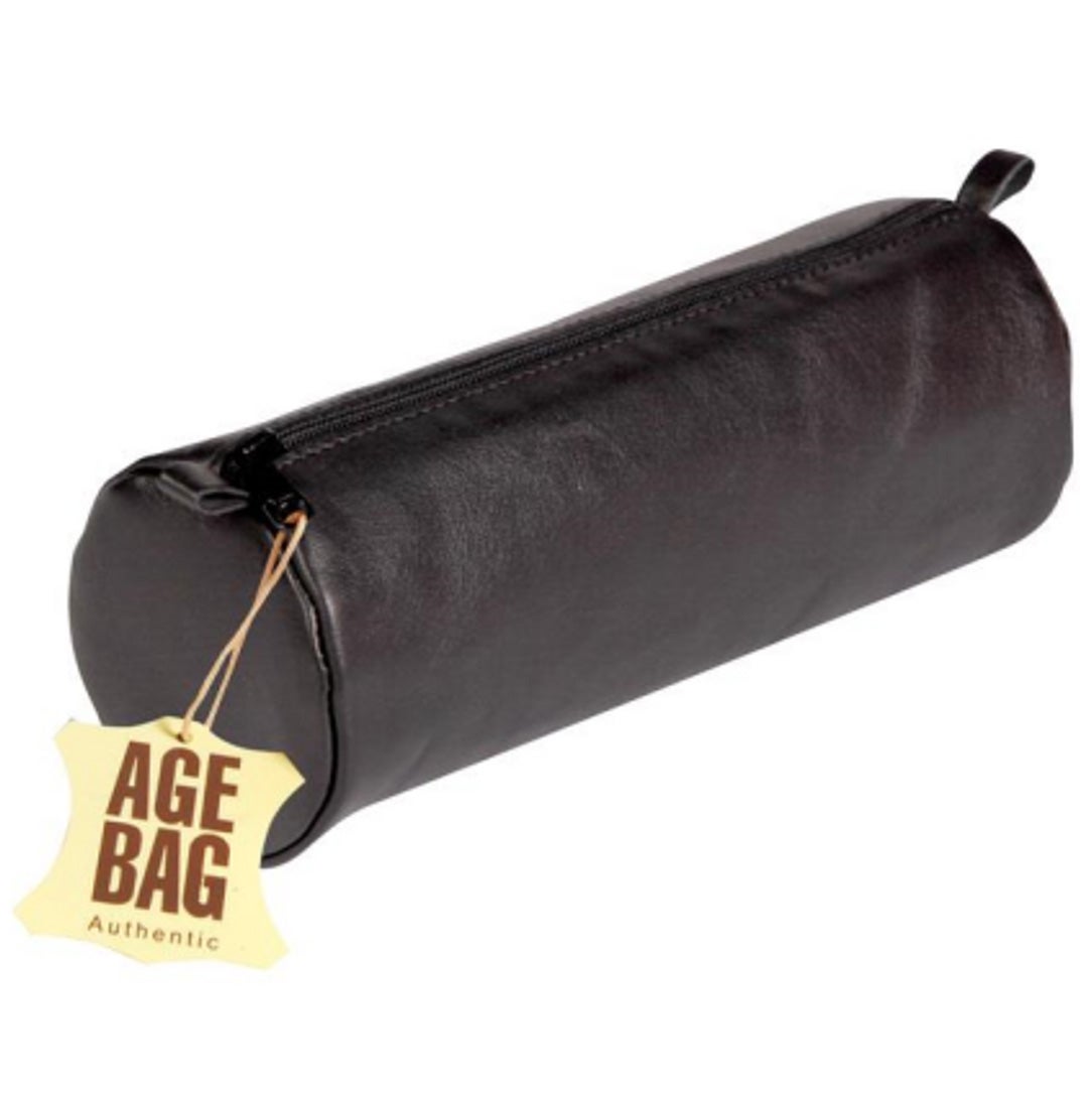 Pennal Age Bag Ø8x22 cm skinn sort