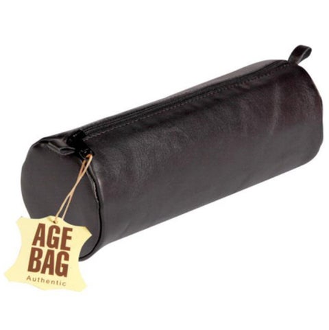 Pennal Age Bag Ø8x22 cm skinn sort