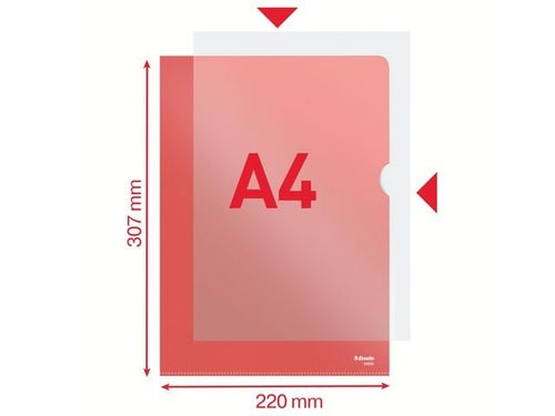 Plastomslag Esselte A4 115my rød (100)