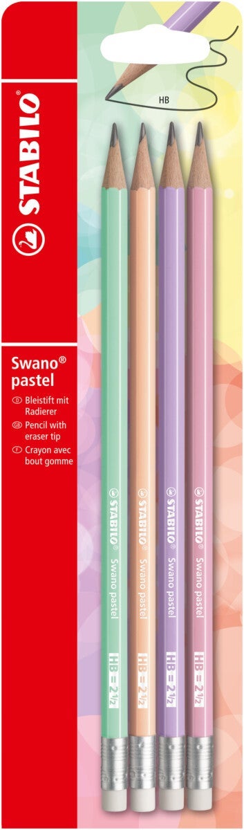 Blyant Stabilo swano HB pastell 4pk