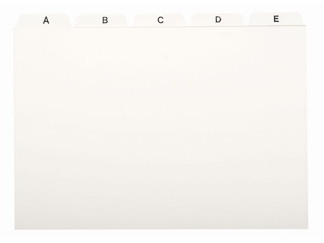 Kartotekregister A6 Plast Hvit