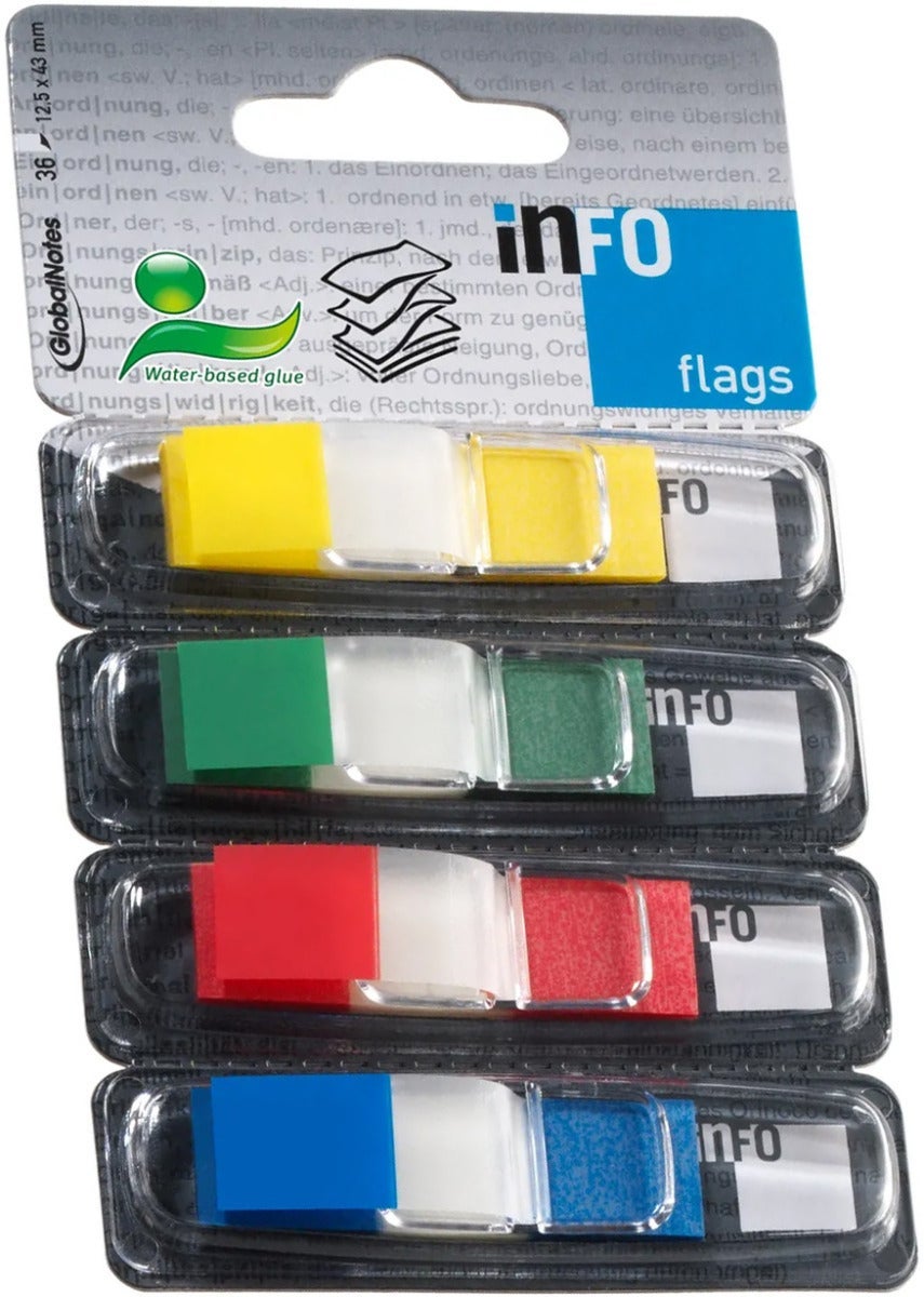 Bokmerke info flags assortert(4)