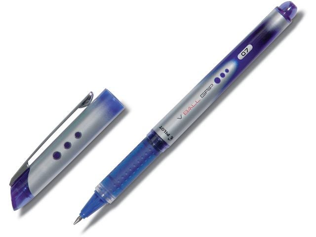 Rollerpenn Pilot V-Ball Grip 07 blå